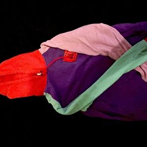 Teddy Fresh Block Print Colorful Hoodie